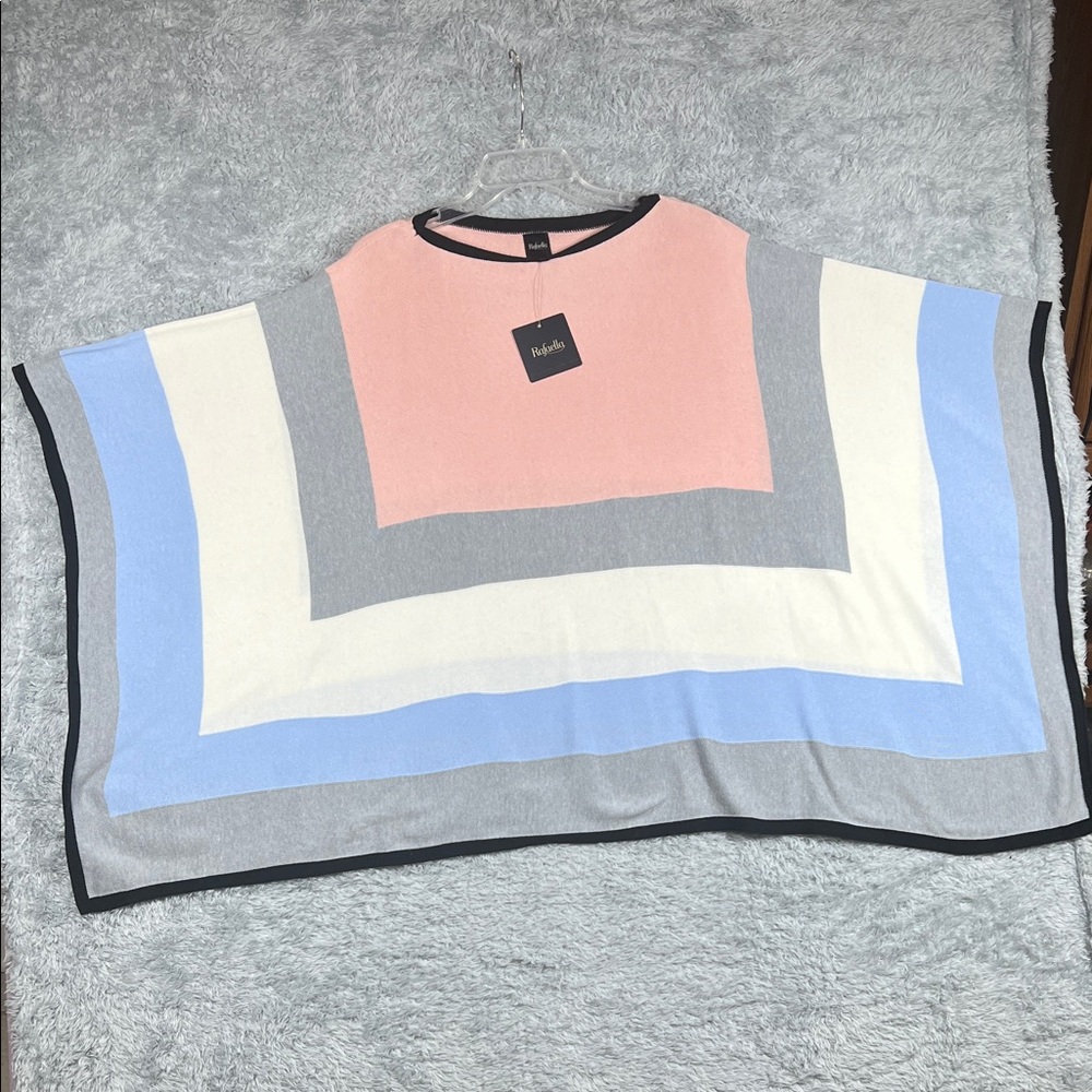 Beautiful Rafaella Pink, grey, blue and creamy Knit Top. So so soft!